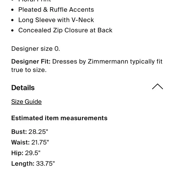 Zimmermann Cream Floral silk wrap Dress xs - Picture 17 of 17